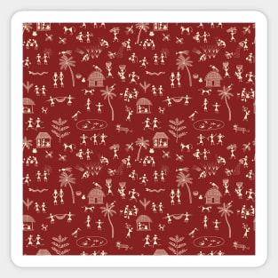 Warli art pattern Sticker